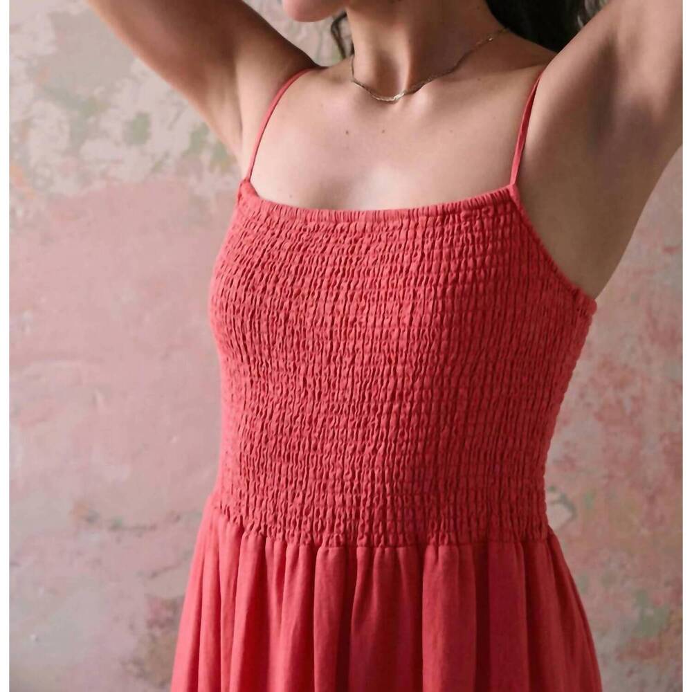 NEW Z SUPPLY bayside linen maxi dress in persimmon - Picture 6 of 8